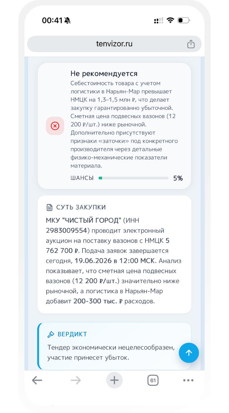 ТЕНвизор: требования, сроки и приёмка из документов