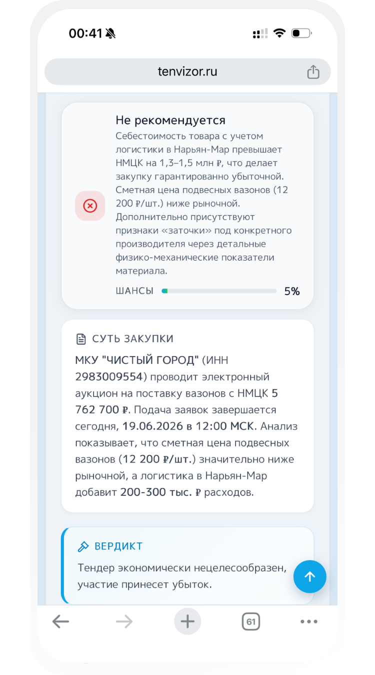 ТЕНвизор: проверка и надёжность заказчика